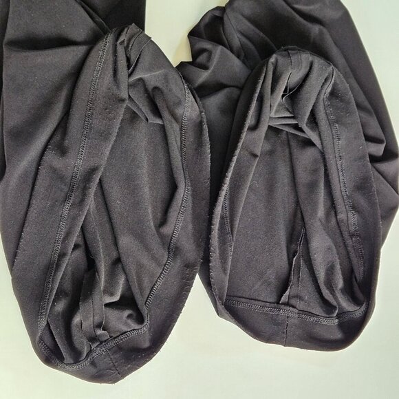 Norma Kamali Jumpsuit Women L / 40 Black Dolman LS Wrap Front Tie Waist Wide Leg - Picture 12 of 16